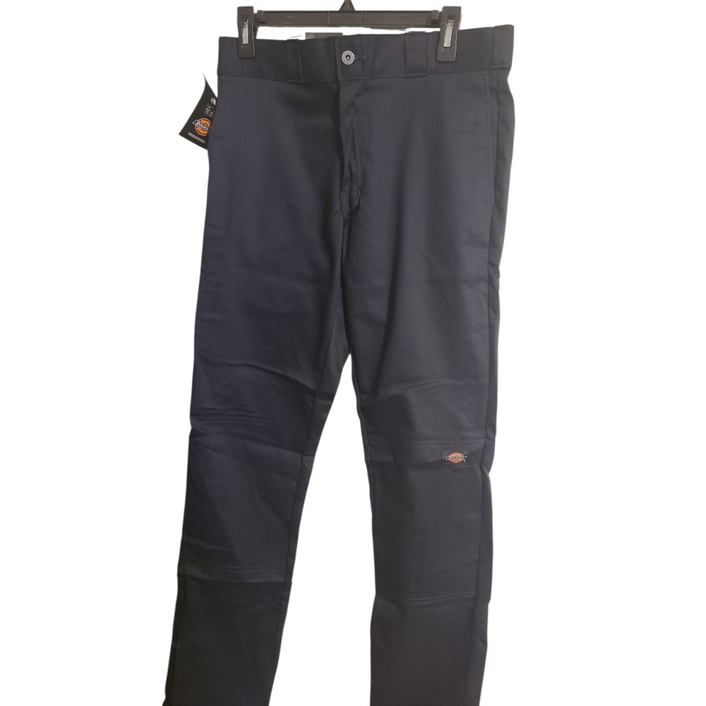 Dickies twill work pants skinny fit straight leg Flex Black 32x34 Brand NEW